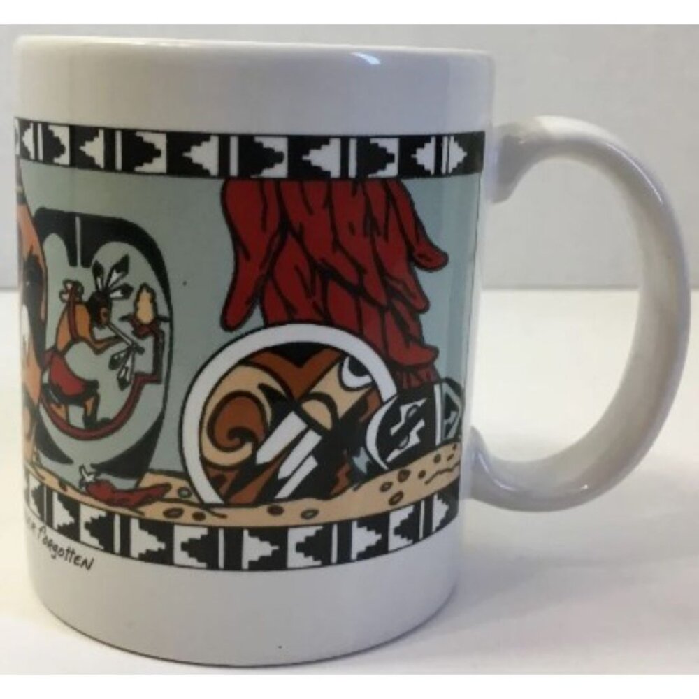 Vintage Never Forgotten Ceramic Mug By Vasquez Signed Collectible Southwestern